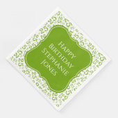 Serviette En Papier 25e anniversaire Motif du numéro de support vert/b (Coin)