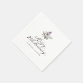 Serviette En Papier 25e anniversaire Purple Lilac Spring Flower Cockta (Coin)