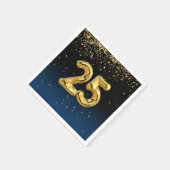 Serviette En Papier 25e Ballons d'or et serviettes Confetti (Coin)