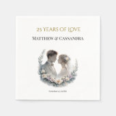 Serviette En Papier 25th Wedding Anniversary Heirloom-Like Celebration (Devant)