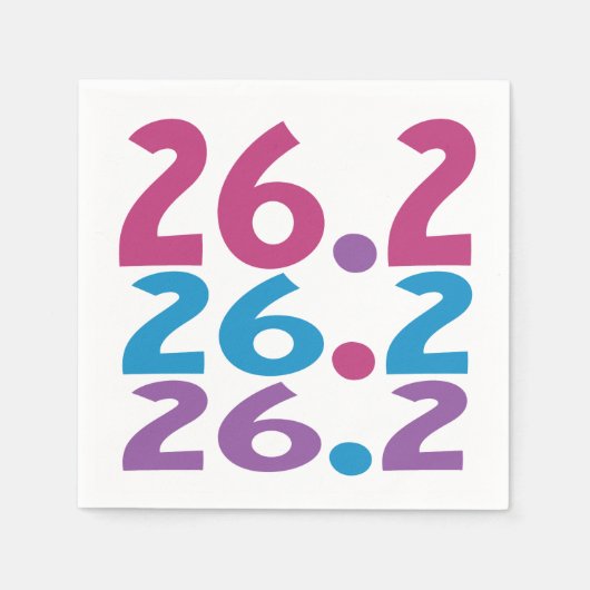 Serviette En Papier 26.2 marathonien - Marathon Runner thème (Devant)