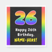 Serviette En Papier 26e anniversaire : Rainbow Spectrum # 26, Nom pers (Devant)