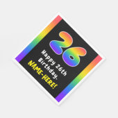 Serviette En Papier 26e anniversaire : Rainbow Spectrum # 26, Nom pers (Coin)
