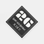 Serviette En Papier 26ème anniversaire : Art Déco Inspiré Look "26" +  (Coin)