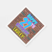 Serviette En Papier 27e anniversaire ~ Amusant, Graffiti urbain inspir (Coin)
