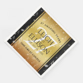 Serviette En Papier 27e anniversaire du Mariage de musique (Coin)