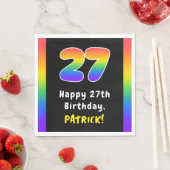 Serviette En Papier 27e anniversaire : Rainbow Spectrum # 27, Nom pers (En situation)