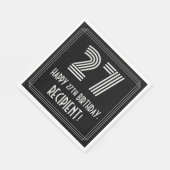 Serviette En Papier 27ème anniversaire : Art Déco Inspiré Look "27" +  (Coin)