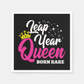 Serviette En Papier 29 fév Année bissextile Reine Jour bissextile Anni (Devant)