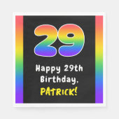 Serviette En Papier 29e anniversaire : Rainbow Spectrum # 29, Nom pers (Devant)