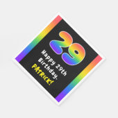 Serviette En Papier 29e anniversaire : Rainbow Spectrum # 29, Nom pers (Coin)