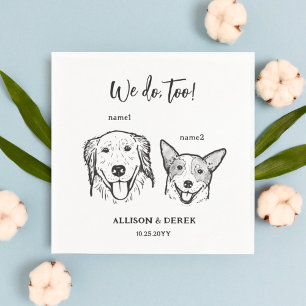 Serviette En Papier 2 Chiens Dessin animal de compagnie Nous faisons t