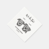 Serviette En Papier 2 Chiens Face Nous Faisons Trop Mariage (Coin)