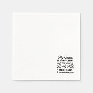 Serviette En Papier 2 Corinthiens 12:9 – Ma Grâce Est Suffisante Art