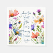 Serviette En Papier 2 Corinthiens 3:17 Liberté Bible Verse (Devant)