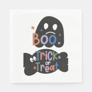 Serviette En Papier 2 En un Stickers Halloween Boite et Trick ou Treat