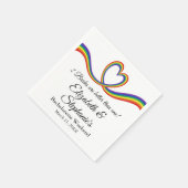 Serviette En Papier 2 mariées valent mieux qu'une célibataire lesbienn (Coin)