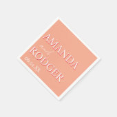 Serviette En Papier 2D Lettering Bold Personalized Napkins  (Coin)