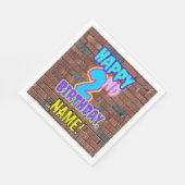 Serviette En Papier 2e anniversaire ~ Amusant, Graffiti urbain inspiré (Coin)