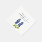 Serviette En Papier 2e anniversaire fête Bluebonnets Fleurs Bébé Fille (Coin)