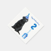 Serviette En Papier 2ème Anniversaire Chiot Thème - Chien bleu mignon  (Coin)