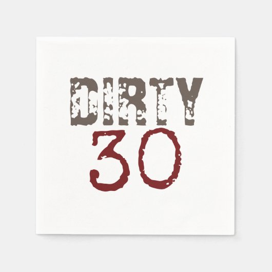 Serviette En Papier 30 30e anniversaire serviettes (Devant)