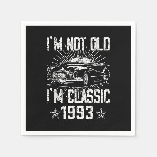 Serviette En Papier 30 Ans Voiture Classique 1993 Edition Limitée 30e (Devant)
