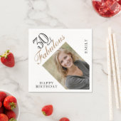 Serviette En Papier 30 et fabuleux script photo 30e anniversaire (En situation)