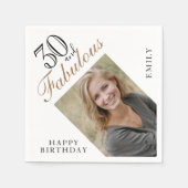 Serviette En Papier 30 et fabuleux script photo 30e anniversaire (Devant)