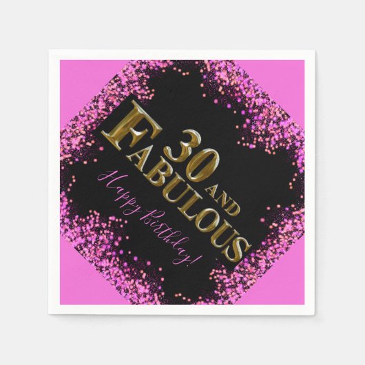 Serviette En Papier 30e anniversaire  (Devant)