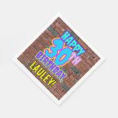 Serviette En Papier 30e anniversaire ~ Amusant, Graffiti urbain inspir (Coin)