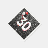 Serviette En Papier 30e anniversaire Ballons sur Parties scintillant n (Coin)