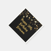 Serviette En Papier 30e anniversaire Black Gold moderne étoiles Nom (Coin)