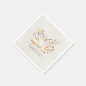 Serviette En Papier 30e anniversaire blanc Citrouille automne Leaves p (Coin)