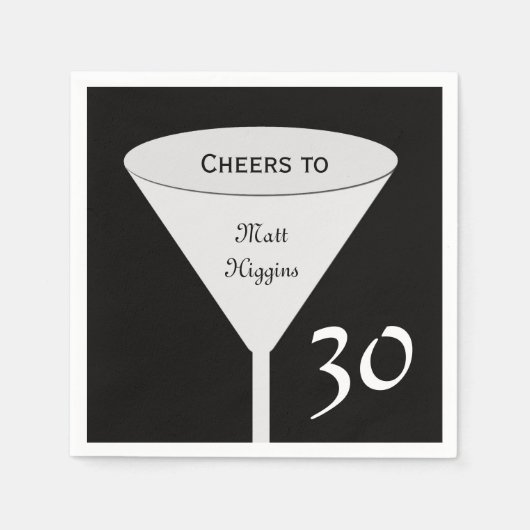 Serviette En Papier 30e anniversaire de la fête Papier serviettes (Devant)