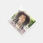 Serviette En Papier 30e anniversaire de la fête Photo Black Script Che (Coin)