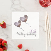 Serviette En Papier 30e anniversaire de la mariage perle ballons cardi (En situation)