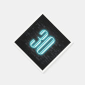 Serviette En Papier 30e anniversaire fête néon Connexion mur de brique (Coin)