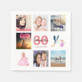 Serviette En Papier 30e anniversaire fête photo collage (Devant)