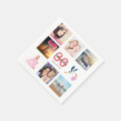 Serviette En Papier 30e anniversaire fête photo collage (Coin)