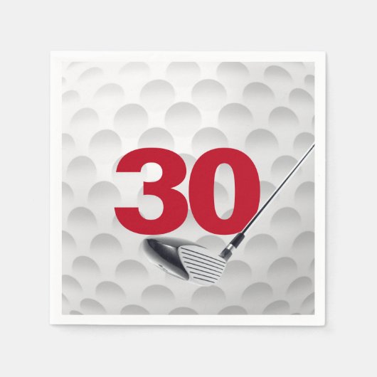 Serviette En Papier 30e anniversaire Golf Ball (Devant)