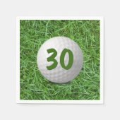 Serviette En Papier 30e Anniversaire Golf Ball on Grass (Devant)