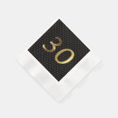 Serviette En Papier 30e anniversaire Mariage Anniversaire Black Gold (Coin)
