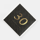Serviette En Papier 30e anniversaire Mariage Anniversaire Black Gold (Coin)