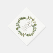 Serviette En Papier 30e anniversaire Mariage Pearl Greenery Garland (Coin)