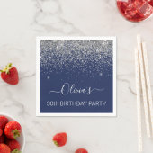 Serviette En Papier 30e anniversaire Marine Bleu Parties scintillant d (En situation)