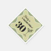Serviette En Papier 30e anniversaire Martini Napkin Green (Coin)
