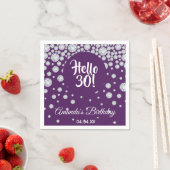 Serviette En Papier 30e anniversaire nom de diamants pourpres (En situation)