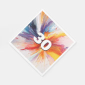 Serviette En Papier 30e anniversaire Paint Blast (Coin)