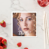 Serviette En Papier 30e anniversaire photo script femme (En situation)